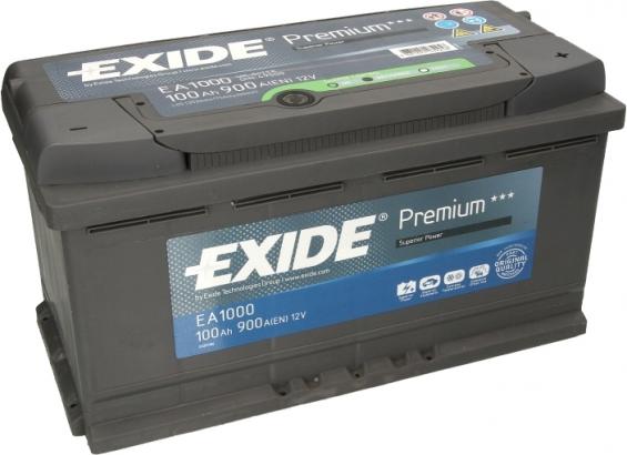 Аккумулятор Exide Premium 100Ah, 900A, R+